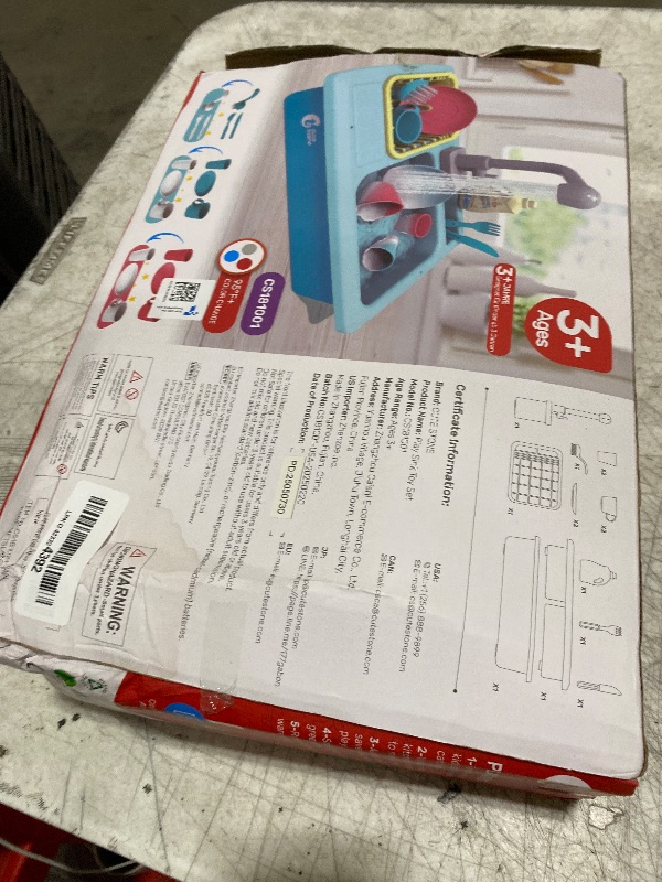 Photo 1 of CUTE STONE Color Changing Kitchen Sink Toys, Children Electric Dishwasher Playing Toy with Running Water, Upgraded Faucet, Automatic Water Cycle System Play House Pretend Role Play Toys for Boys Girls