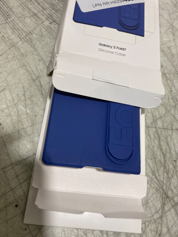 Photo 1 of Samsung Galaxy Z Fold7 Silicone Phone Case, Protective Cover with Stand, Secure Grip, Soft, Comfortable Design, US Version, Navy