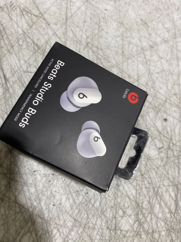 Photo 1 of Beats Studio Buds - True Wireless Noise Cancelling Earbuds - Compatible with Apple & Android, Built-in Microphone, IPX4 Rating, Sweat Resistant Earphones, Class 1 Bluetooth Headphones - White