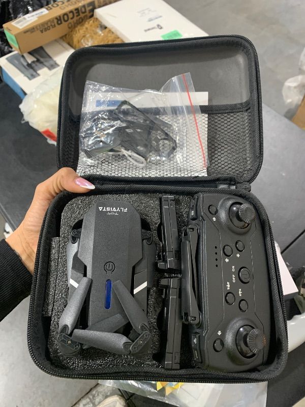 Photo 1 of FLYVISTA Mini Drone with Camera for Adults Kids, 1080P WiFi FPV Camera Drone with 3 Batteries, One-Click Take Off/Landing, Altitude Hold, Headless Mode, 360° Flips, 3-Gear Speeds, Emergency Stop, Carrying Case, Toys Gifts for Kids and Adults Beginner