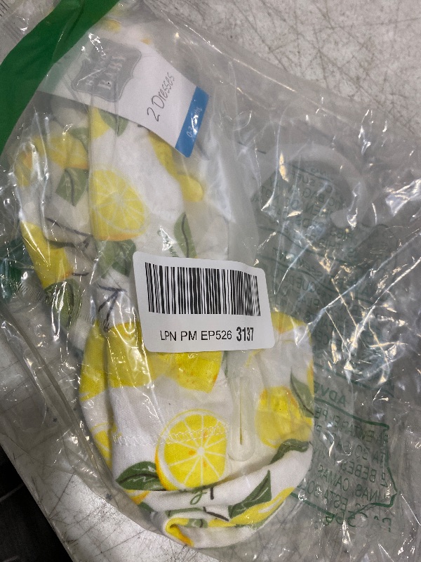 Photo 1 of Hudson Baby Girl's Cotton Dresses, Lemons, 0-3 Months