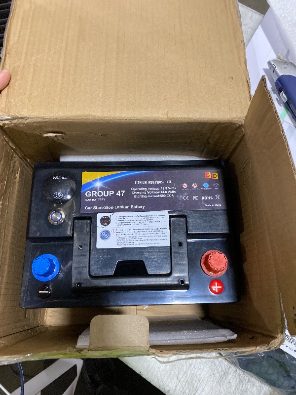 Photo 1 of Lithium Car Battery Start and Stop, 12.8V 576WH 600CCA Group 47 LiFePO4 Automotive For Car, Starter Battery, Plus Deep Cycle Performance?60 Months Warranty