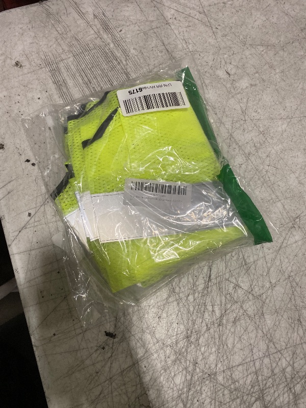 Photo 1 of XIAKE Reflective Safety Vest for Men & Women Mesh High Visibility Vest with Pockets Meets ANSI Standards(Large,Yellow)