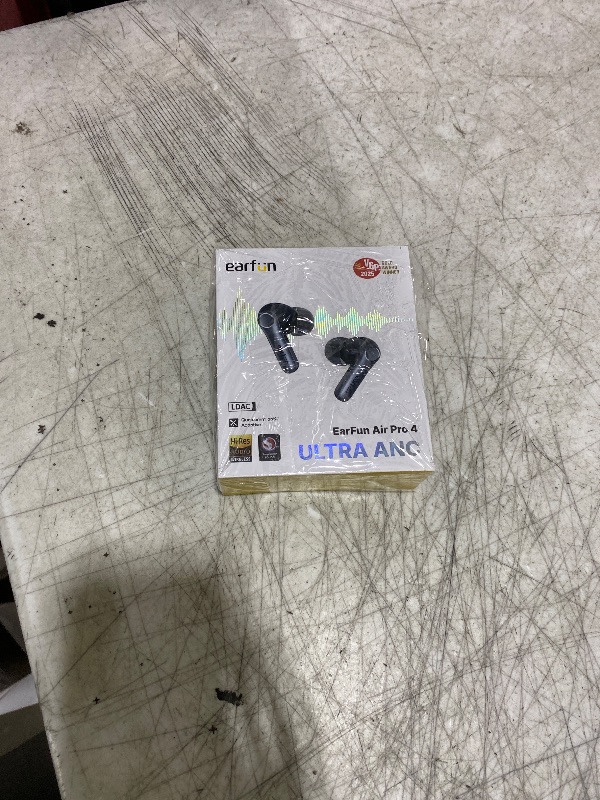 Photo 1 of EarFun Air Pro 4 Adaptive Hybrid Noise Canceling Wireless Earbuds, Qualcomm Snapdragon Sound, aptX™ Lossless, 6 Mics AI CVC 8.0 Call, LDAC Hi-Res Audio, 52H Playtime, Bluetooth 5.4, in-Ear Detection
