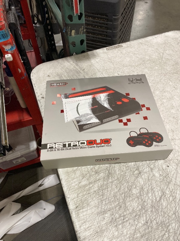 Photo 1 of Retro-Bit Retro Duo 2 in 1 Console System - for Original NES/SNES, & Super Nintendo Games - Black/Red