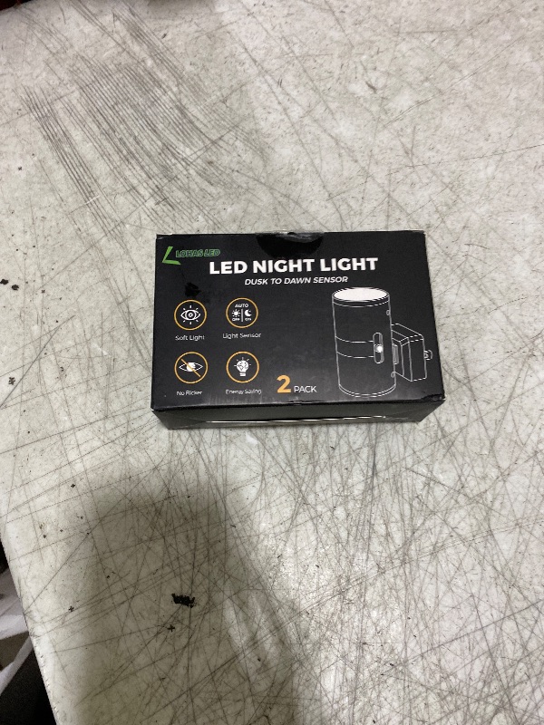 Photo 1 of L LOHAS LED Night Light Plug in, Modern Night Lights Plug into Wall, Dusk to Dawn Sensor, Soft White 3000K, 0-100LM Adjustable Brightness, Dimmable Night Lights for Hallway Bedroom Stairway, 2 Pack