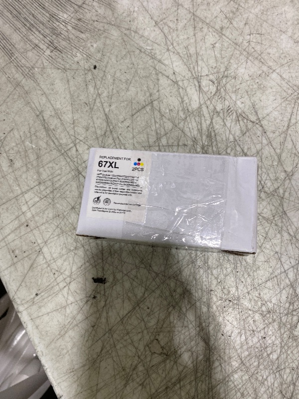 Photo 1 of 67XL Ink Cartridges Black/Color Combo Pack Remanufactured Ink Cartridge Replacement for HP Ink 67 67XL HP Printer Ink 67 for Deskjet 2752e 2755e 2700 Envy 6055e 6000 Printer, 2-Pack