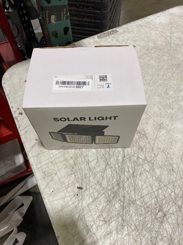 Photo 1 of daphino 2500LM Solar Lights Outdoor with Motion Sensor,3 Head 270° Wide Angle Street Area Lights, IP65 Waterproof Security Lighting with 3 Modes(Non-Remote,2 Pcs)