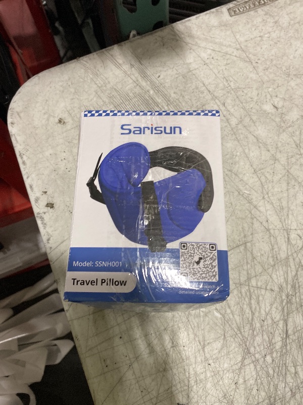 Photo 1 of SARISUN Travel Pillows for Airplanes, 360° Support Headrest Pillow with Eye Mask for Sleeping Long Flights, Travel Pillow for Car Road Trip, Car Headrest, Travel Accessories Stop Bobblehead, Black