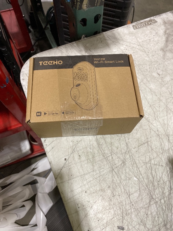 Photo 1 of TEEHO WiFi Smart Lock TE012W, Fingerprint Door Lock with Built-in Wi-Fi, Keyless Entry Keypad Smart Deadbolt, App Remote Control, Alexa Compatible, IP55 Waterproof for Front Door – Satin Nickel