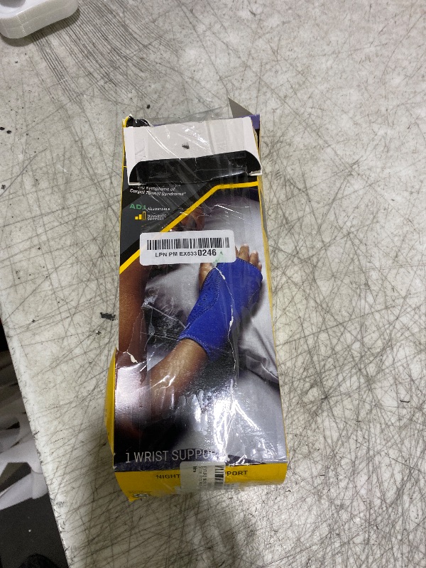 Photo 1 of FUTURO Night Wrist Support, Left or Right, Adjustable, Helps Provide Nighttime Relief of Carpel Tunnel Symptoms, Made of Breathable Material, Easy-to-Use Sleeve Design, One Size Fits Most (48462ENR)