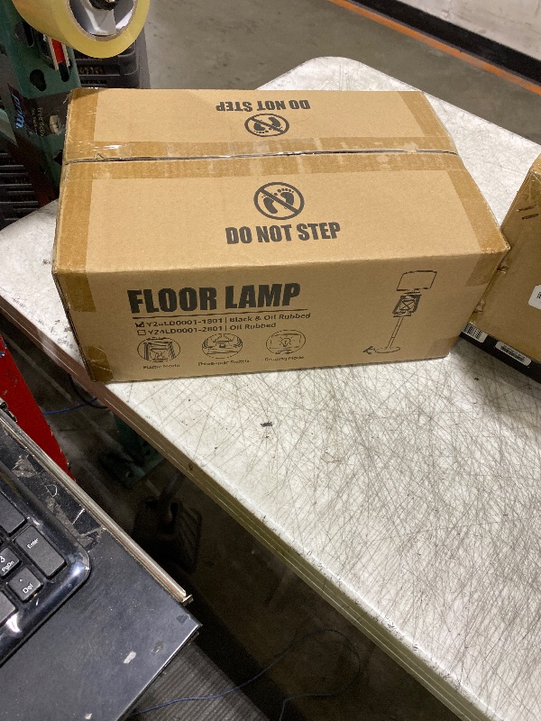 Photo 1 of LEDIARY LED Flashing Flame Night Lantern Farmhouse Floor Lamp for Living Room, Rustic Standing Lamp with Beige Linen Drum Lampshade, Lantern Floor Lamps for Bedroom Home Decor