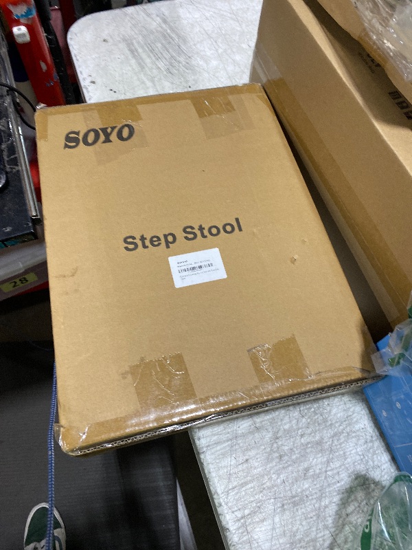 Photo 1 of SOYO Mobility One Step Stool, Heavy Duty Indoor Outdoor Non-Slip Small Step Platform Assistive Device for Adult Elderly, Standing Support and Step Riser for Car, Bed, Door, Stair, Bathroom, Black-Gray