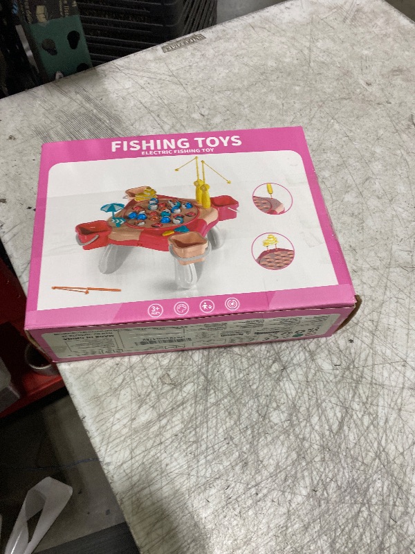 Photo 1 of NIPLOOOW Magnetic Fishing Game Toys, Rotating Board Game with Music Including 48 Fishes and 8 Fishing Poles, Party Game Toys for Kids Age 4 5 6 7 8 and Up