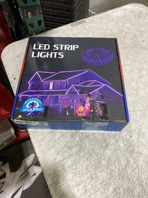 Photo 1 of 200ft WiFi Outdoor LED Strip Lights - Waterproof IP68, Compatible with Alexa & Google Assistant, 24V Low Voltage, App & Remote Control, Heavy-Duty 1 Roll Continuous Strip, Multicolor, Self-Adhesive