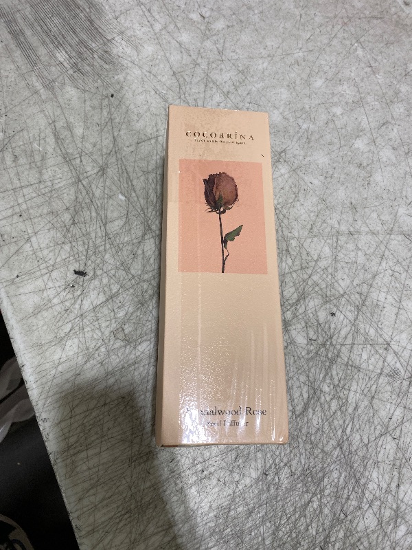 Photo 1 of Cocorrína Premium Reed Diffuser Set with Preserved Baby's Breath & Cotton Stick Sandalwood Rose | 6.7oz Scent Fragrance Oil Diffuser for Bedroom Bathroom Home Décor
