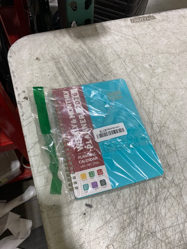 Photo 1 of 2026 Planner, Weekly and Monthly Planner, January 2026 - December 2026, Hardcover 2026 Calendar Planner Book with Tabs For Women & Men, Inner Pocket, Spiral Bound, Perfect for Office Home School Supplies - A5 (6.3" x 8.5"), Aquamarine