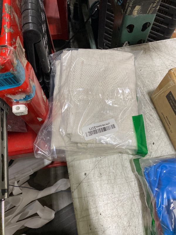 Photo 1 of 36 inch Length Kitchen Curtains Linen Blend Back Tab Privacy Light Filtering Bathroom Window Curtain Neutral Sheer Short Curtains for Front Small Door Window Laundry RV Camper 30x36 Cream 3 FT