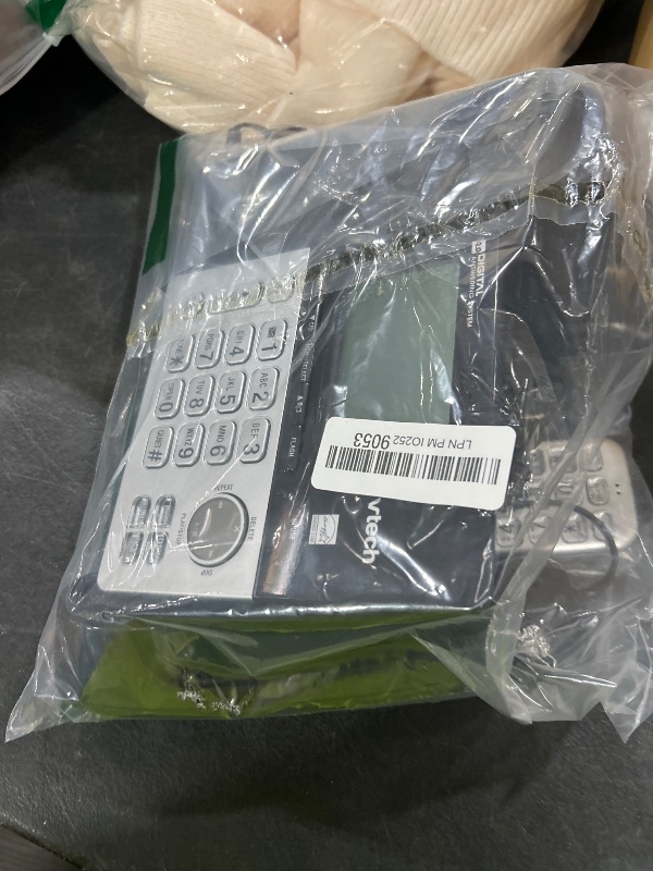Photo 1 of VTech VG208 DECT 6.0 Corded/Cordless Phone for Home with Answering Machine, Call Blocking, Caller ID, Large Backlit Display, Duplex Speakerphone, Intercom, Line-Power(Silver/Black)