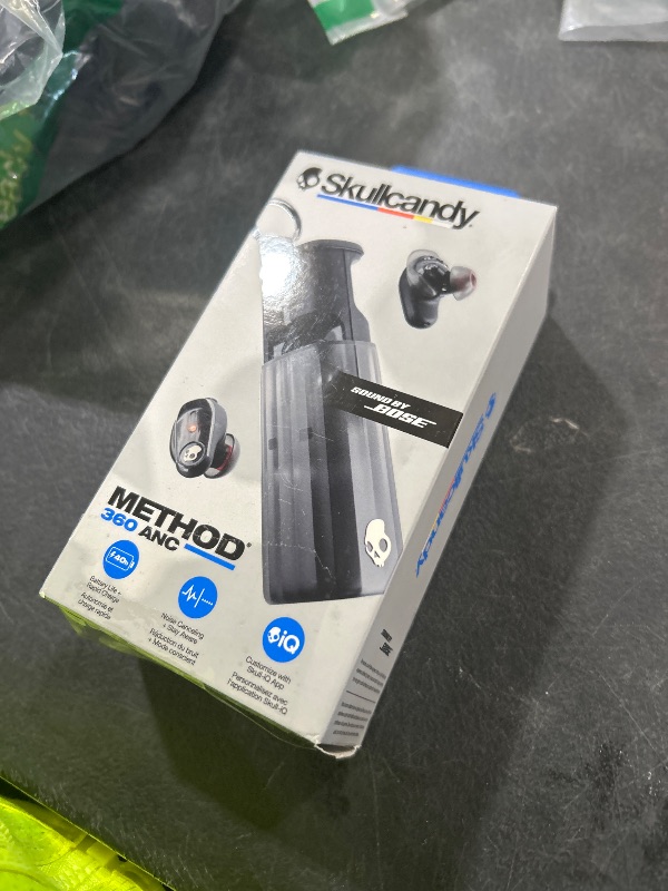 Photo 1 of Skullcandy Method 360 ANC Wireless Earbuds, Sound by Bose, Bluetooth Headphones, Premium Noise Cancelling, Up to 40 Hrs Battery, Sweat and Water Resistant, Microphone for iPhone Android - True Black
