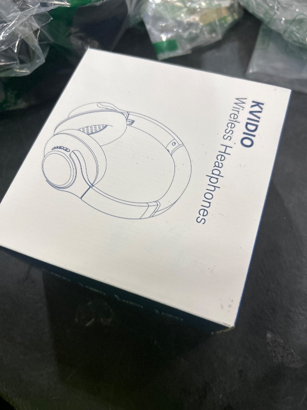 Photo 1 of KVIDIO Bluetooth Headphones Over Ear, 65 Hours Playtime Wireless Headphones with Microphone, Foldable Lightweight Headset with Deep Bass, HiFi Stereo Sound Low Latency for Travel Work Cellphone
