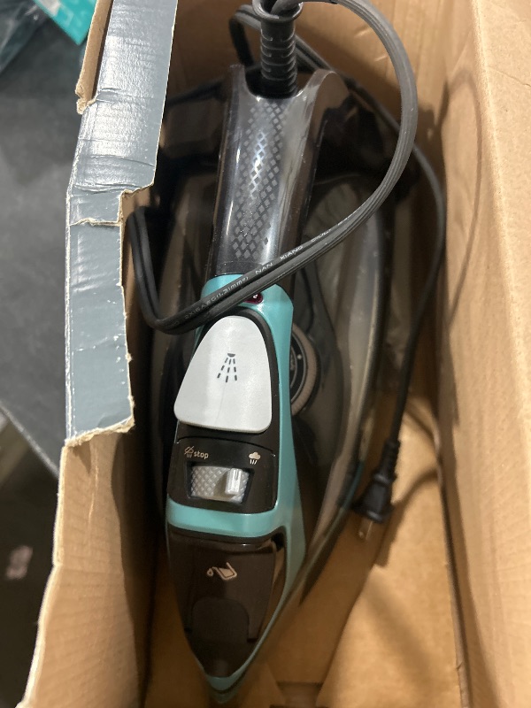 Photo 1 of Rowenta Steam Force Stainless Steel Soleplate Steam Iron for Clothes, 400 Microsteam Holes, 1800 Watts, Ironing, Fabric Steamer, Garment Steamer, Digital Display, Precision Tip, DW9440