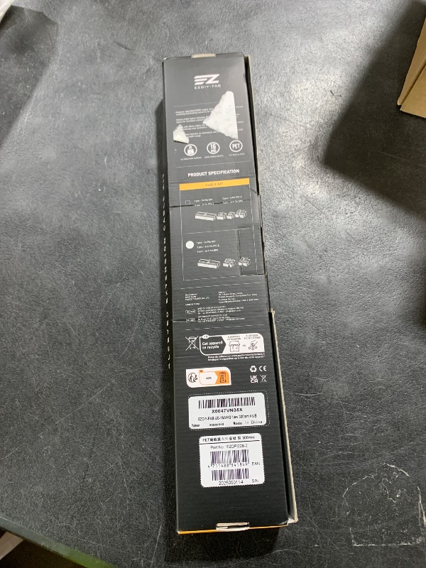 Photo 1 of EZDIY-FAB PSU Cable Extension Kit, 300MM Black, 16AWG, 68 Pins, ATX, EPS, PCI-E, 10 Pack, 1000W, 13A, 12V, Indoor, PC Power Supply Cables