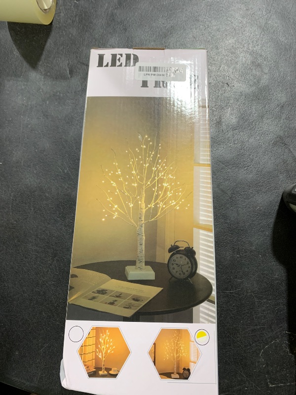 Photo 1 of 144 LED Artificial Lamp with Timer, DIY Birch Tree With Lights, USB/Battery Powered, Fairy Light Spirit Tree for Table Home Wedding Bedroom Christmas (Warm White)
