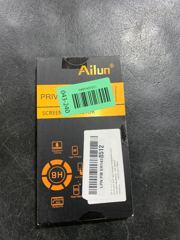 Photo 1 of Ailun 2Pack Privacy Screen Protector for iPhone 12 Pro [6.1 inch] + 2 Pack Camera Lens Protector, Anti Spy Private Tempered Glass Film,[9H Hardness] - HD
