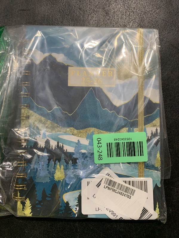 Photo 1 of 2025-2026 Weekly & Monthly Planner - 2025-2026 Planner from July 2025 to June 2026, Easy to Organize Your Daily Life, Medium 6.5" x 8.5", Blue and Gold moutains