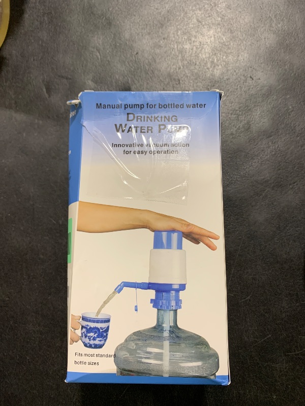 Photo 1 of Buoluty 5 Gallon Water Pump, Manual Water Pump, for 5 Gallon Water Bottles, Made Plastic, Cleaning Brush Included(Blue)
