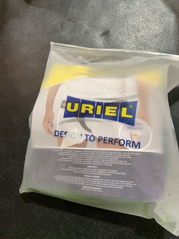 Photo 1 of URIEL Right Side Hernia Belts for Men - Inguinal Hernia Belt for Men, Pre and Post Surgery Truss, Size Large, Black (39.8-44.5 Inches)