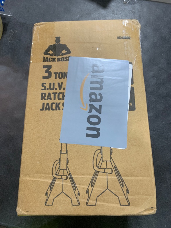 Photo 1 of Jack Boss Jack Stands 3 Ton (6,000 LBs) Car Jack Stand Adjustable Lifting for Automotive Small SUV, Red, 2 Pack