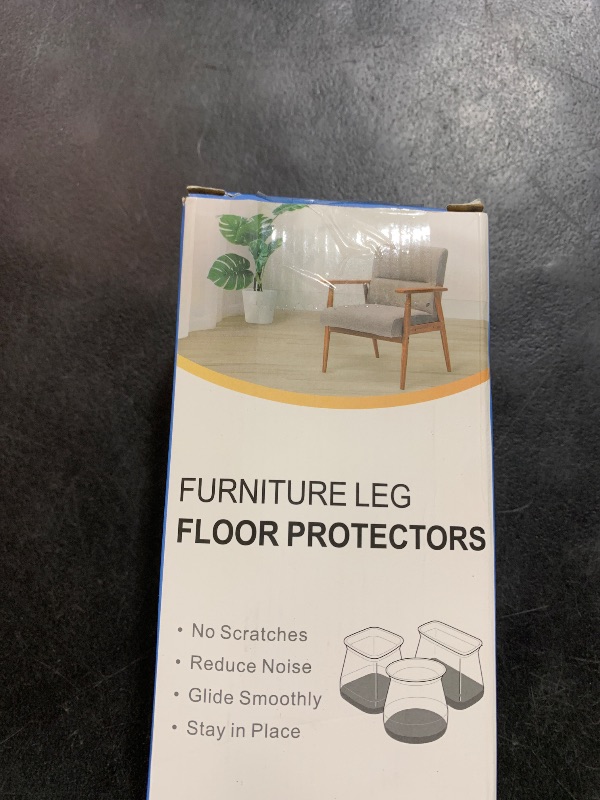 Photo 1 of 24 Pcs Chair Leg Floor Protectors for Hardwood Floors Silicone Covers to Protect Wood Tile Floors Felt Pads Furniture Leg Caps Anti-Scratch Reduce Noise (Fit:1.3"-2")