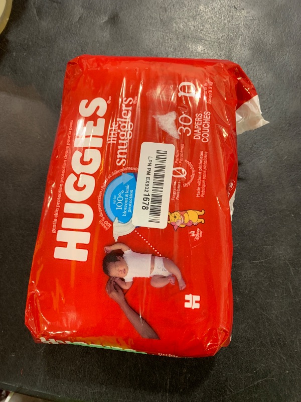 Photo 1 of Huggies Newborn Diapers, Little Snugglers Baby Diapers, Size Preemie (up to 6 lbs), 30 Count