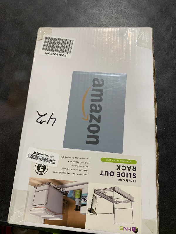 Photo 1 of Pull-Out Trash Can for Cabinet - 9 Gal / 36 qt - Heavy-Duty Chrome, Smooth Slide with Trash Bag Storage - Requires at Least 11" Cabinet Opening (Trash Bin Not Included)