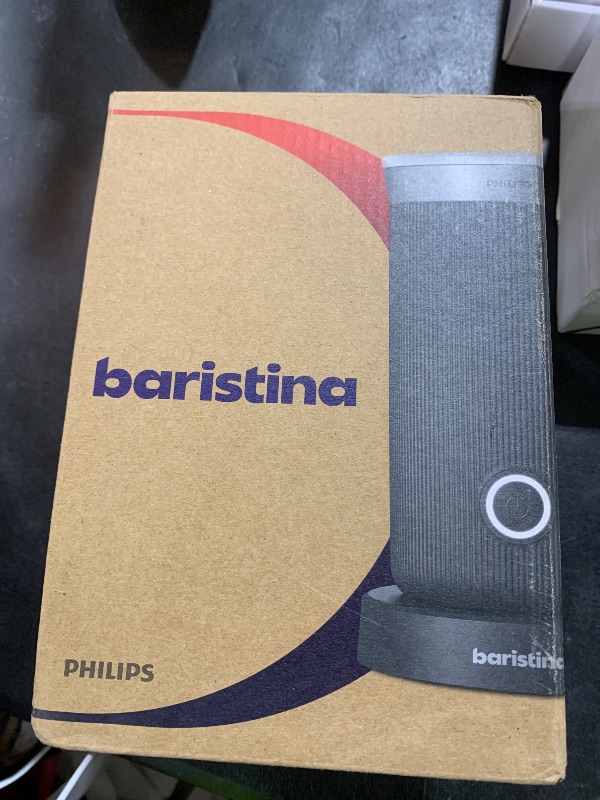 Photo 1 of Philips Baristina Milk Frother - Foam milk perfectly?. Hot and Cold. Dairy and Non-Dairy. Easy to Clean. for Philips Baristina Espresso Machines. Black (BAR311/60)
