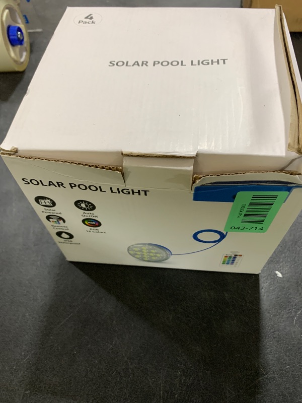 Photo 1 of Solar Lights for Pools & Gardens - Waterproof RGB 16 Color Changing LED Lights (4Pack)