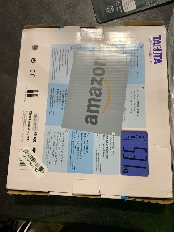 Photo 1 of Tanita HD-662 Digital Weight Scale (Black) - Japan Technology Bathroom Scale with 330 lb Weight Capacity - 2" Blue Backlit Large LCD Display - Accurate, Durable, Step-On Operation