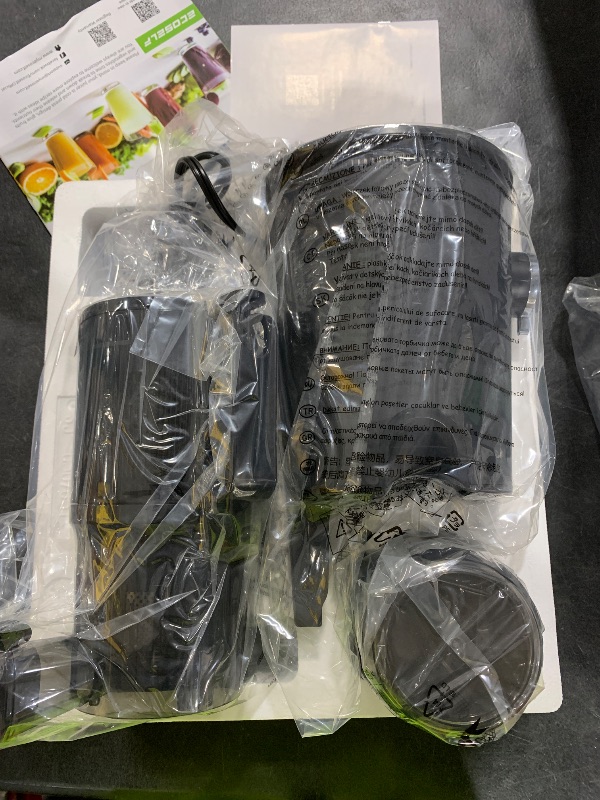 Photo 1 of ECOSELF Juicer Machines Easy to Clean, with Wide Mouth & Large Feed Chute, Professional Cold Press Juicer For Whole Fruits & Vegetables, Self Feeding for Juice Extractor Machine, High Juice Yield