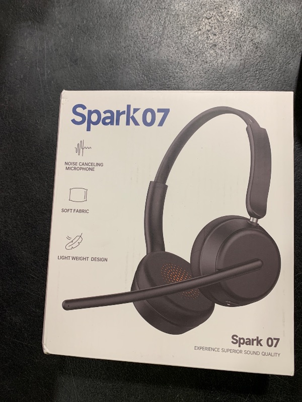 Photo 1 of SEJJ Wireless Headset with Mic for Work, Bluetooth 5.4 Headphones with AI Noise-Canceling Mic for Clear Calls, Wireless Headsets with Mic Mute & USB A/C Dongle for PC, Computer, Laptop, Black