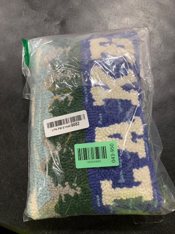 Photo 1 of Peking Handicraft 30TG74C12OB Beautiful Lake Hook Pillow, 12-inch Long, Wool and Cotton
