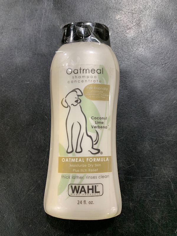 Photo 1 of Wahl USA Dry Skin & Itch Relief Pet Shampoo for Dogs – Oatmeal Formula with Coconut Lime Verbena Scent & Pet Friendly Formula, 24 Oz - Model 820004A
