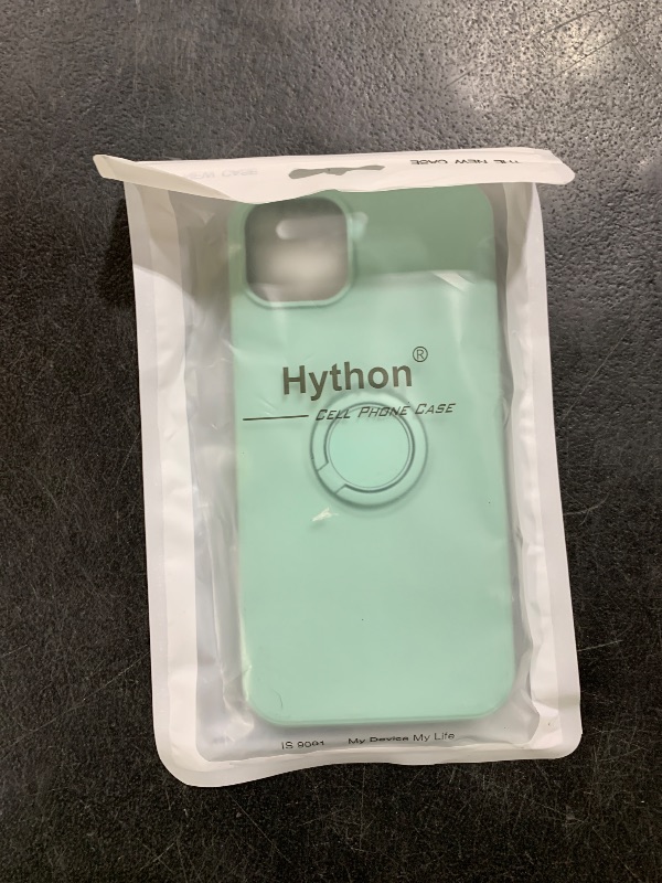 Photo 1 of Hython for iPhone 13 Case with Ring Stand [360° Rotatable Ring Holder Magnetic Kickstand] [Soft Microfiber Lining] Slim Shockproof Rubber Protective Phone Case Cover for Women, Mint