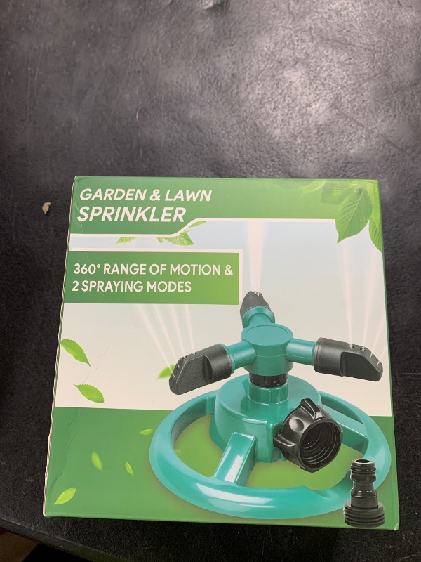 Photo 1 of Garden Sprinkler, Adjustable 360 Degree Rotation Lawn Sprinkler, Large Area Coverage, Multipurpose Yard Sprinklers for Plant Irrigation and Kids Playing