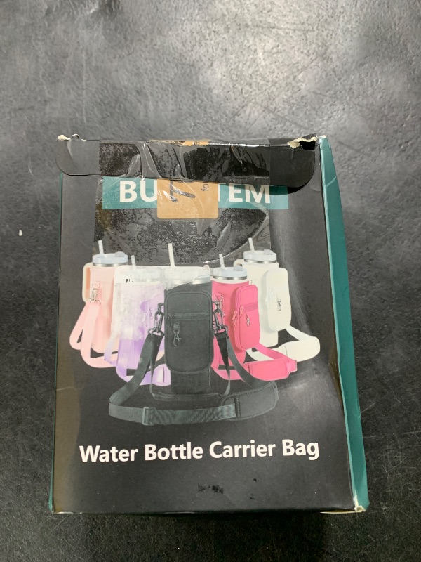 Photo 1 of BULKITEM 30oz Water Bottle Carrier Bag with Phone Pocket for Green Stanley 30 oz Tumbler with Handle, Green Insulated Neoprene Cup Holder Pouch Strap for Valentines Stanley Cup Accessories