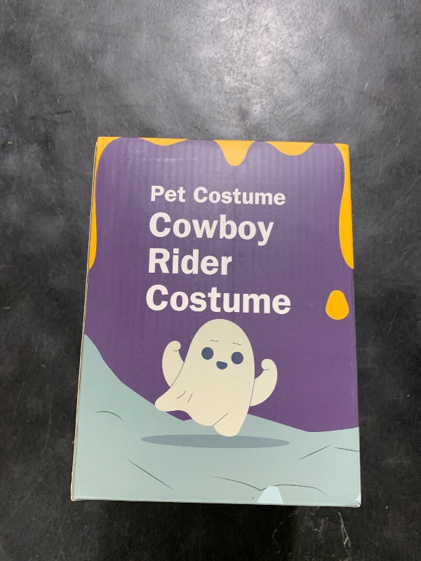 Photo 1 of NACOCO Cowboy Rider Dog Costume for Dogs Clothes Knight Style with Doll and Hat for Halloween Day Pet Costume (M)