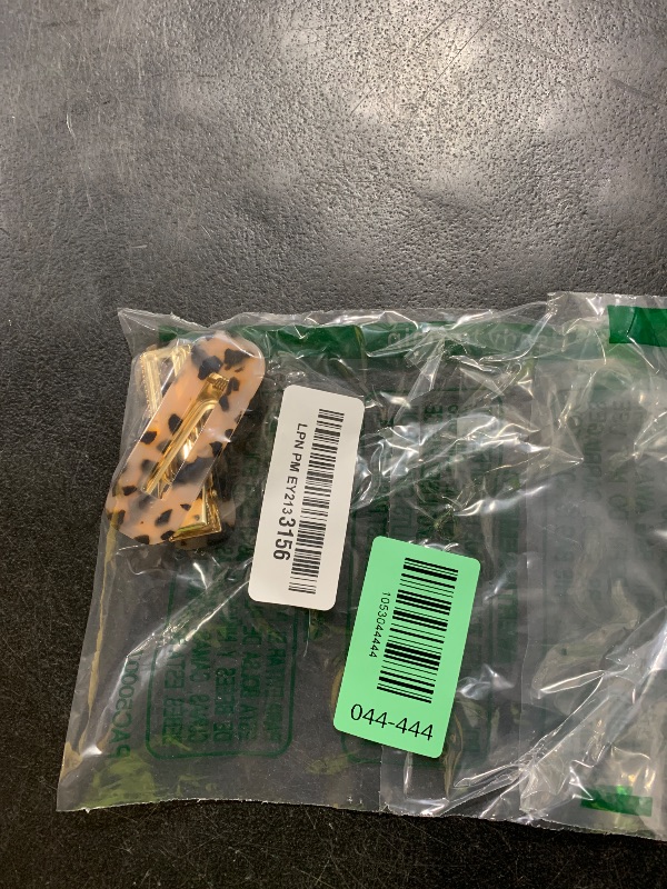 Photo 1 of 2 Pcs Tortoise Shell Hair Clips Leopard Barrettes Vintage Hair Clip for Girls