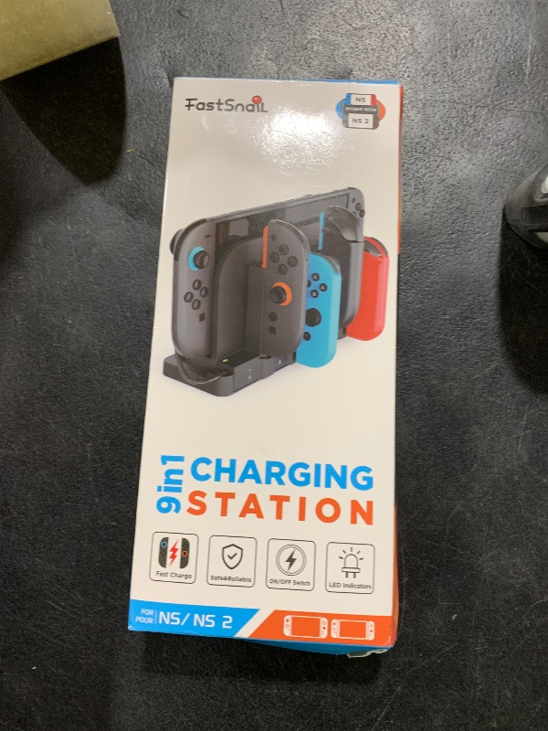 Photo 1 of [Switch 1/2 Compatible] FASTSNAIL 9-in-1 Dual-Direction Magnetic Controller Charger for Nintendo Switch 2 2025 & Original & OLED Controller, Fast Charging Dock for Switch 2 Controller Accessories