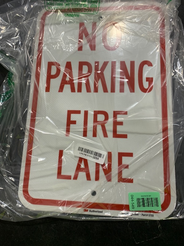 Photo 1 of "No Parking - Fire Lane" Sign By SmartSign | 12" x 18" 3M Engineer Grade Reflective Aluminum